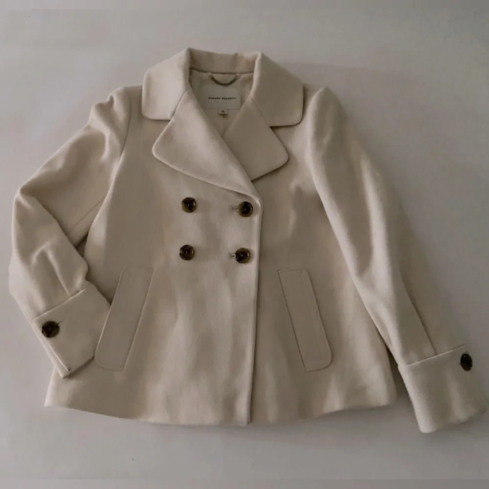 Banana Republic Cream Wool Peacoat - Picture 1 of 7